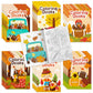 Dvbonike 24Pcs Fall Football Coloring Books Thanksgiving Diy Color-In Pages Maple Leaves Pumpkin Turkey Drawing Booklet Party Fa