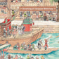 Puzzles For Adults 1000 Pieces, Momibook Jigsaw Puzzles Of Chinese Vintage Village Town Cat, Painting Image 81.3X40.6Cm(32''X16'