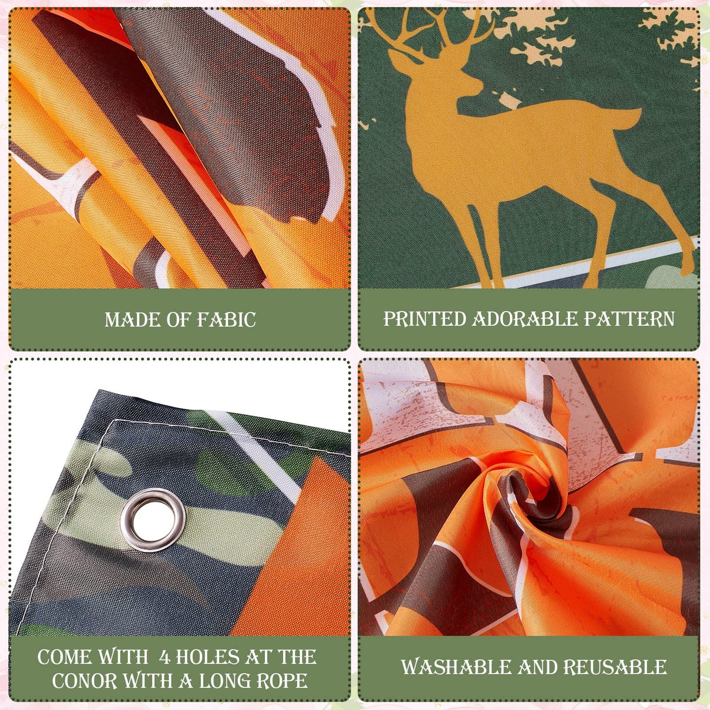 Hunting Birthday Banner Gone Hunting Party Supplies Backdrops Camo Camping Party Banner Decorations for Boys Men Birthday Decor