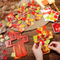 Lunmon 24 Sets Fall Suncatchers Crafts Thanksgiving Fall Blessing Tissue Paper Craft Christian Religious Jesus Cross Ornament fo