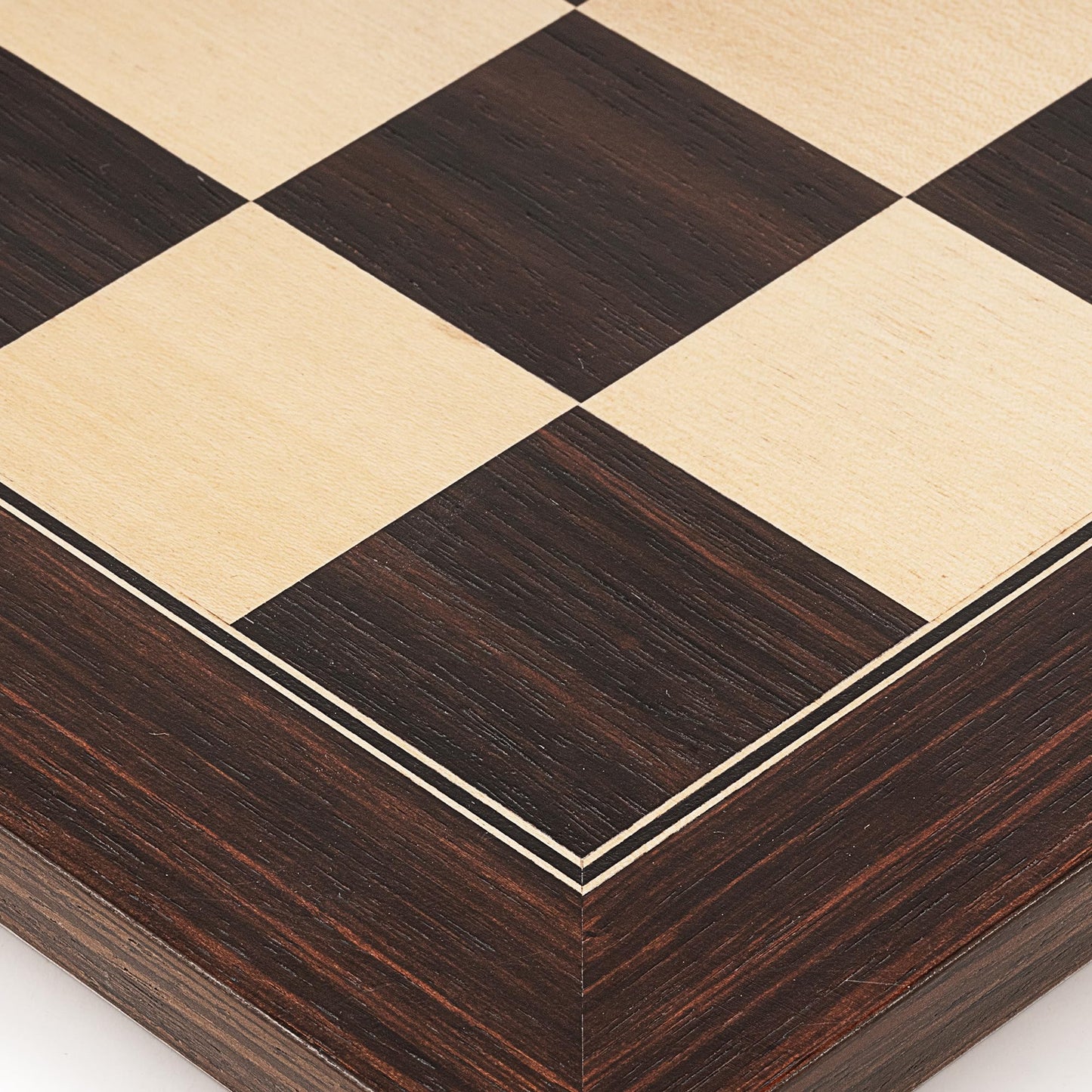 A&A 21.25' Professional Wooden Tournament Chess Board/African Palisander & Maple Inlay / 2.25' Squares W/O Notation