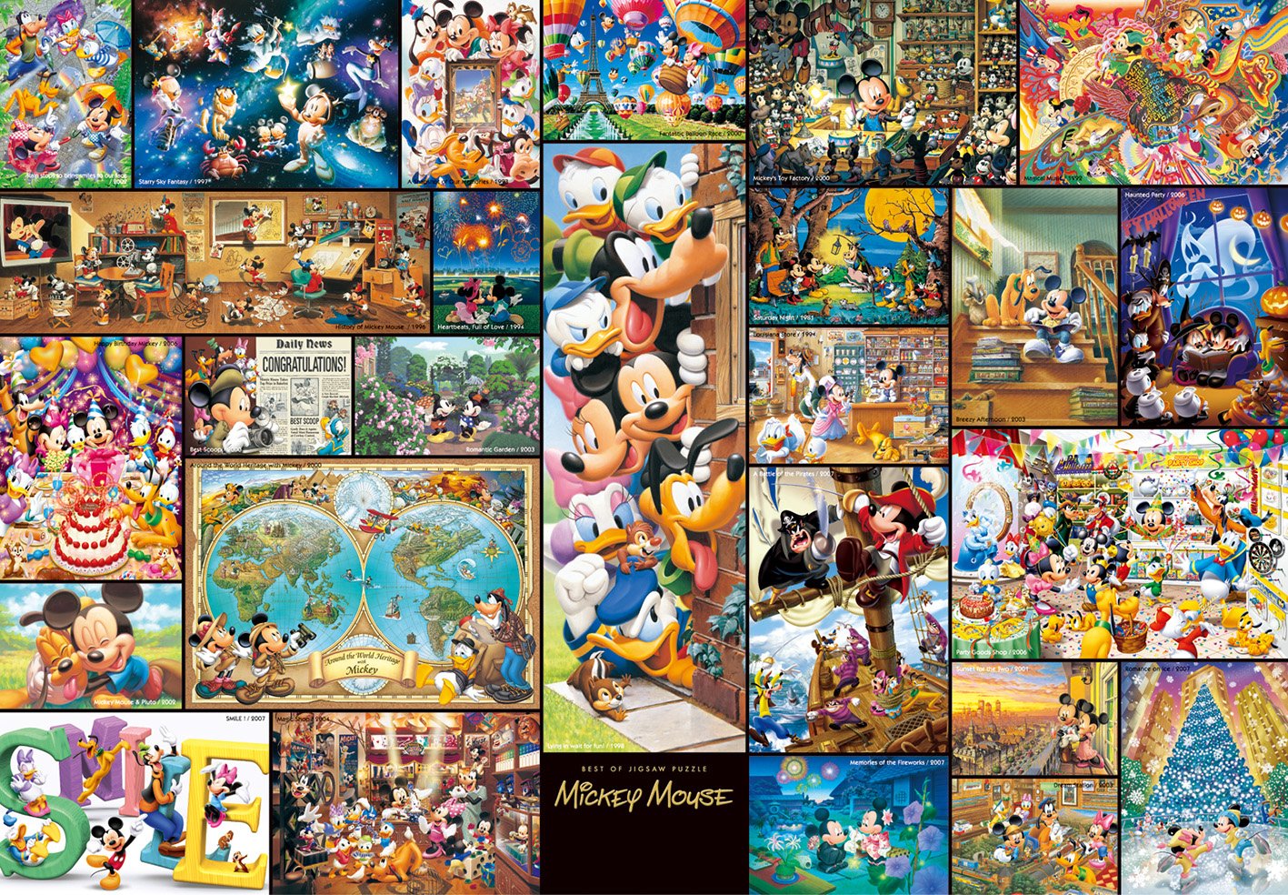 Tenyo Collection Art Mickey Mouse Gyutto Size Series Jigsaw Puzzle (2000 Piece)