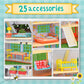 Honey Bee Acres Buzzby Farmhouse, Dollhouse Playset With Miniature Doll Figure, Furniture And Accessories. 25 Pieces, Ages 3+