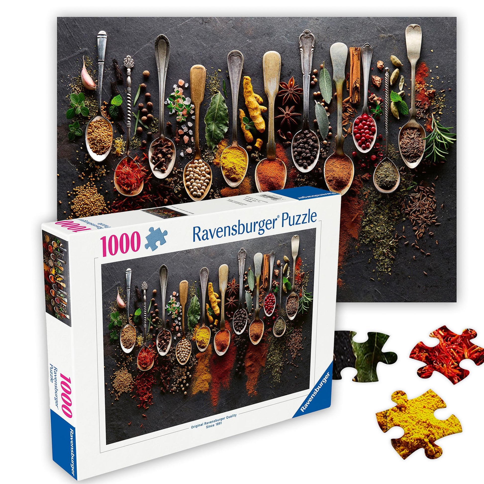Ravensburger - Spices from All Over The World - 1000 Piece Jigsaw Puzzle - Enticing  Vibrant Spices from Around The Globe - Fresh & Dried - Ideal Gift - Frameable Art - Puzzles for mature-themeds