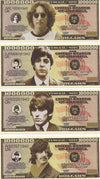 The Beatles $Million Dollar$ Novelty Bills Complete Set Of 4