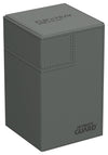 Ultimate Guard Flip'N'Tray 100+, Deck Case For 100 Double-Sleeved Tcg Cards + Dice Tray, Grey, Independent Magnetic Closure & Microfiber Inner Lining