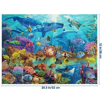 Becko Us Puzzles For Adults Jigsaw Puzzles 500 Pieces Puzzles For Kids And Adults - Undersea World Underwater Paradise Ocean Scene