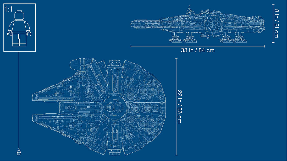 Star Wars Lego Ultimate Millennium Starship Expert Building Kit