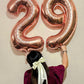 Rose Gold Number 4 Balloon 40 Inch, 4 Balloon Number, 4Th Birthday Decorations, Rose Gold Party Supplies For Boys Girls