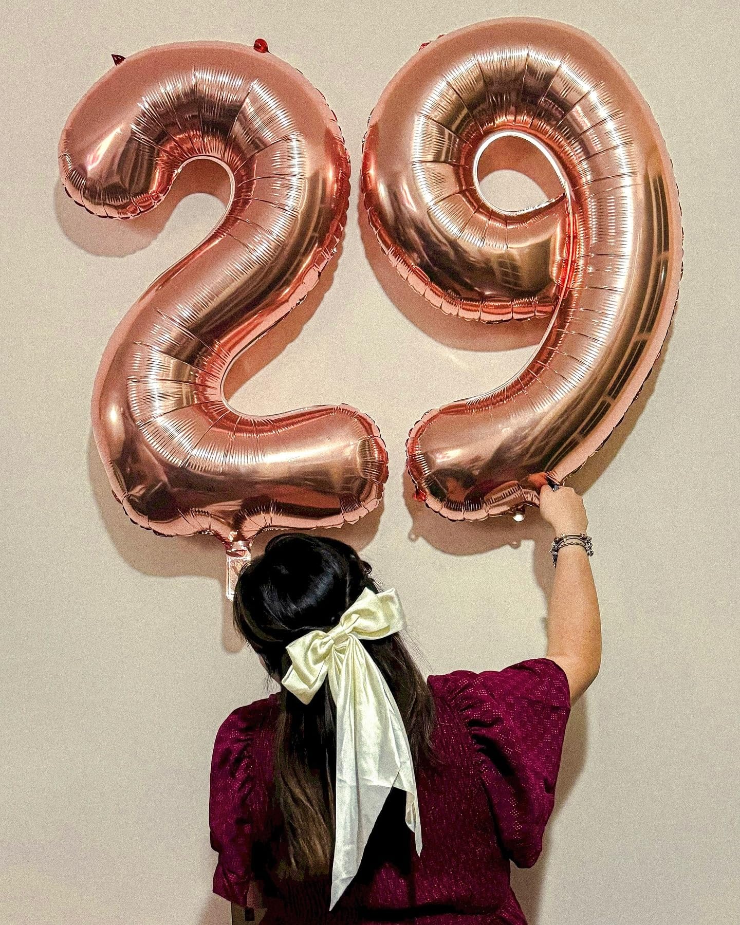 Rose Gold Number 4 Balloon 40 Inch, 4 Balloon Number, 4Th Birthday Decorations, Rose Gold Party Supplies For Boys Girls