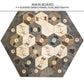 Custom Wood Settler Game Board - 2-4 Players | Main Board Ebony Frame | Compatible with Catan