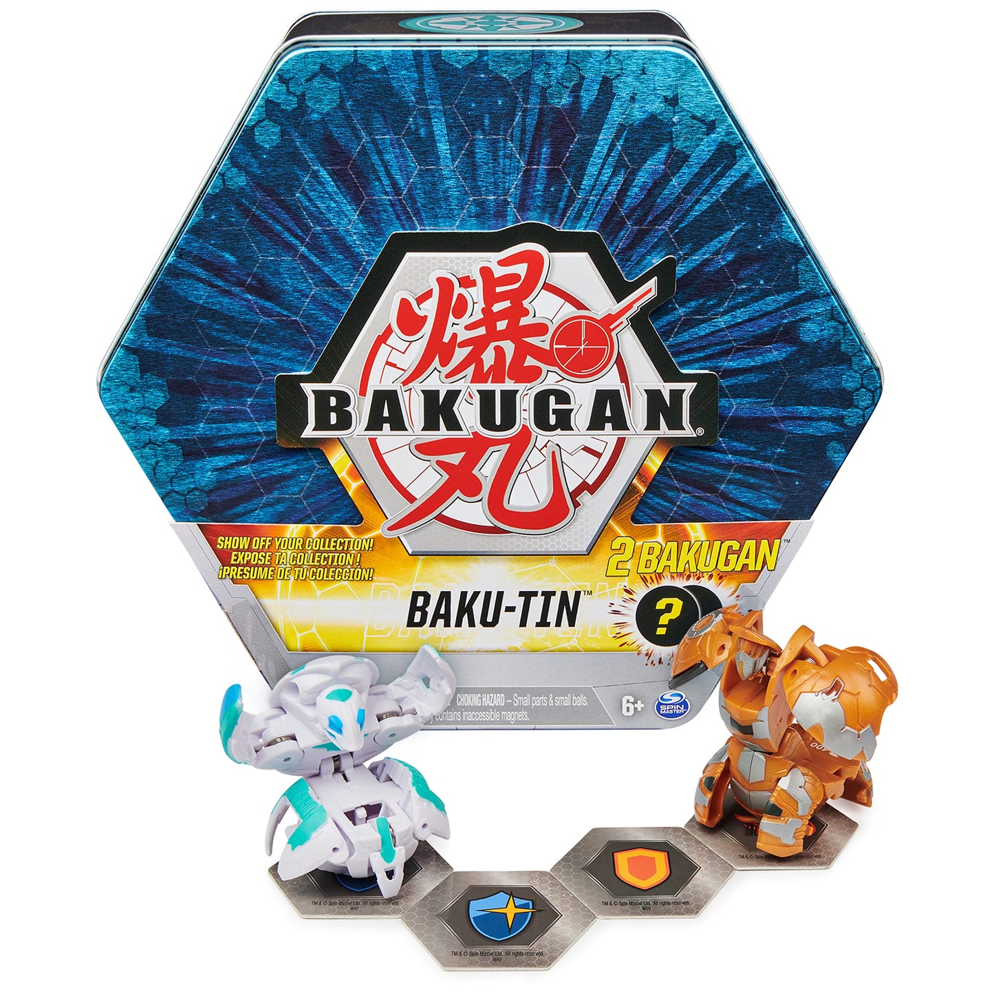 Bakugan Baku-Tin  enhanced Collectors Storage Tin with 2 Mystery (Style May Vary)  Kids Toys for Boys Aged 6 and Up
