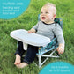 Bright Starts Pop 'N Sit Portable Booster Chair, Jungle Botanical, Medium, Indoor/Outdoor Use, Compact Fold, Model 13043Z