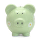 Child To Cherish Ceramic Piggy Bank For Girls, Daisy Green