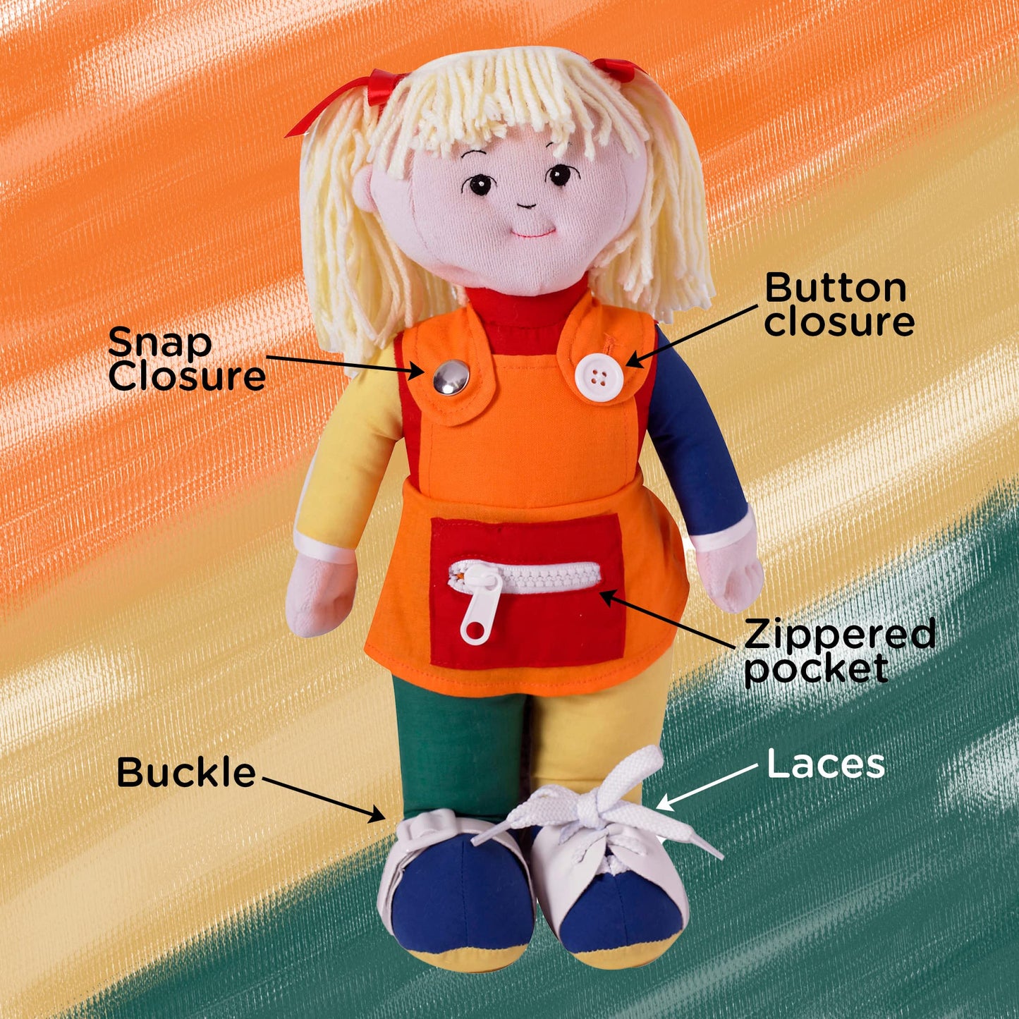 Children'S Factory Learn To Dress - Caucasian Girl, Multicolor