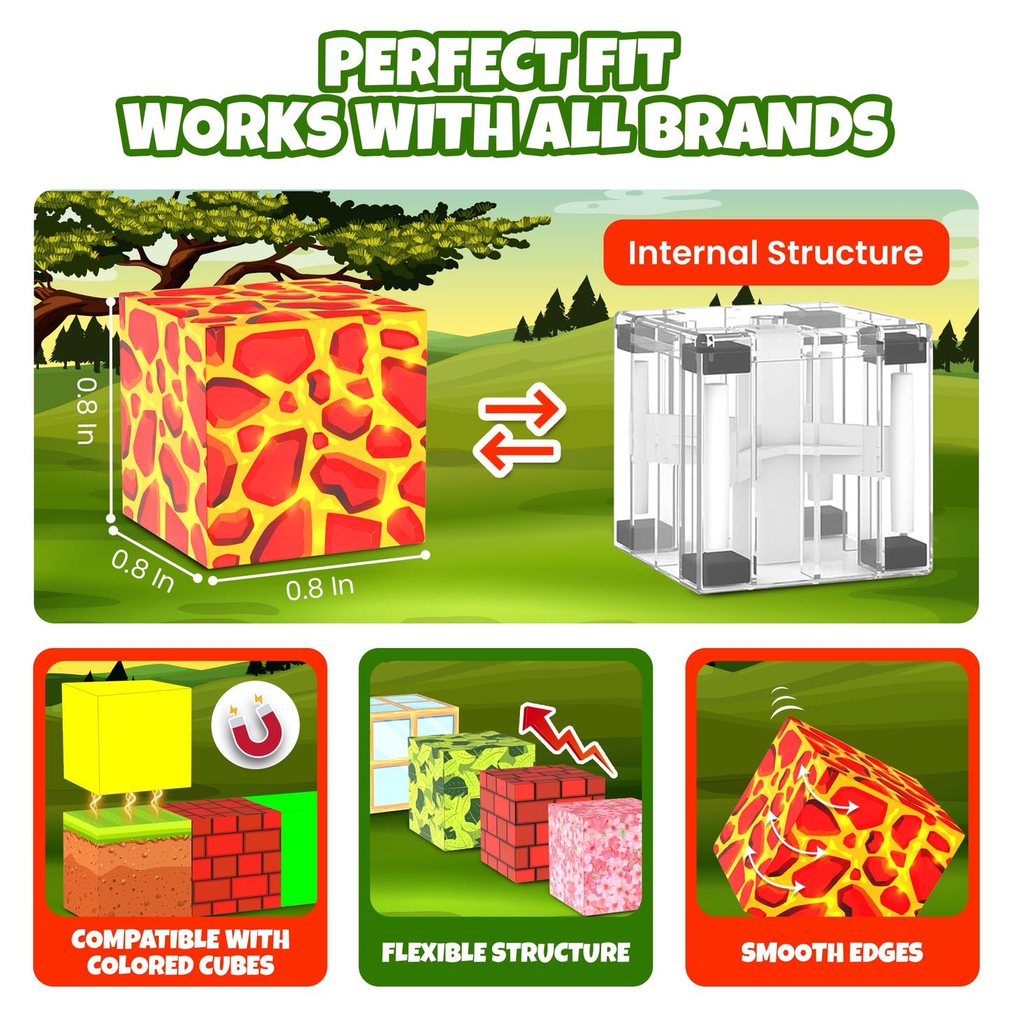 Riccle Magnetic Blocks - Build Magnetic Building Blocks Toddler Stem Sensory Outdoor Toys For 3+ Year Old Boys & Girls, Educatio