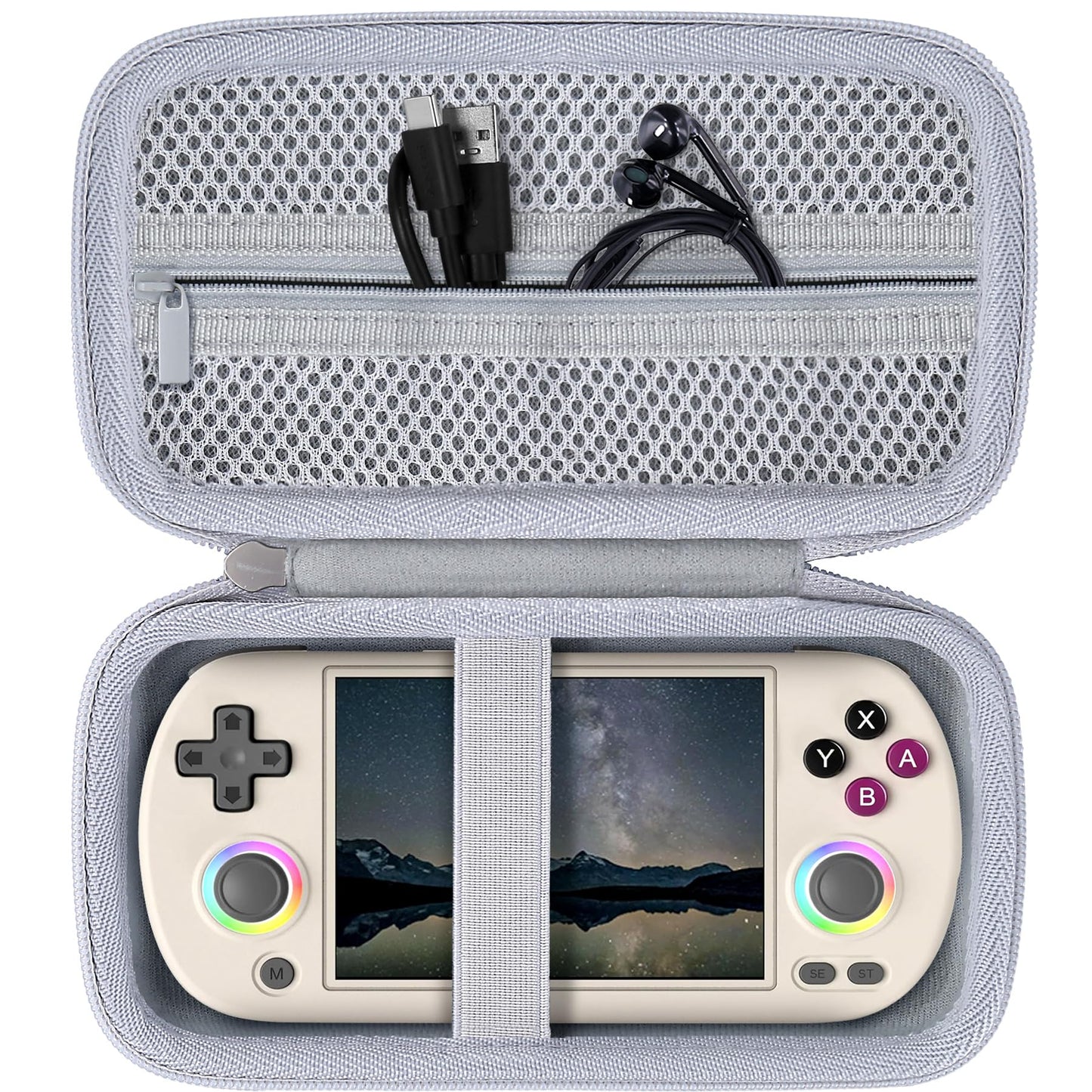 Khanka Hard Travel Case Replacement For Rg40Xx H Retro Handheld Game Console,Case Only. (White)