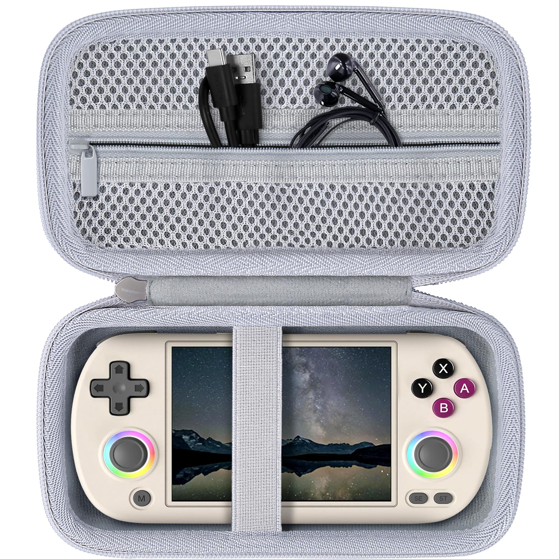 Khanka Hard Travel Case Replacement For Rg40Xx H Retro Handheld Game Console,Case Only. (White)