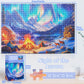 Puzzle For Adults 1000 Pieces Winter'S Night Bonfire Evening Animal Puzzle Christmas Jigsaw Puzzle Family Game (15''X 10'')
