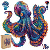 Qiuenisray Wooden Puzzles for mature-themeds Octopus Wooden Jigsaw Puzzles 200pcs 11.2x11.2in Medium Unique Shape mature-themed Puzzles Irregular Wood Puzzles Creative Gift for mature-themeds and Kids Family Game