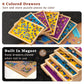Becko US Jigsaw Puzzle Board with 6 Drawers, 2000 Pieces, Pinewood & MDF, Adjustable Angles, Flannel Top, Model PTZ042