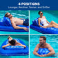 Aqua enhanced Convertible Ultimate Pool Lounger  Inflatable Pool Float  Heavy Duty  X-Large  74  - 90   Pineapple Hibiscus