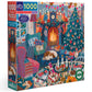 Eeboo Piece & Love: English Cottage Christmas - 1000 Piece Puzzle - Adult Square Jigsaw, 23X23, Includes Image Reference Insert, Pieces