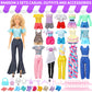 Style Shine 52 Pcs Doll Clothes And Accessories,2 Wedding Gowns 6 Fashion Dresses 2 Set Casual Outfits Top And Pant 2 Swimsuit,2