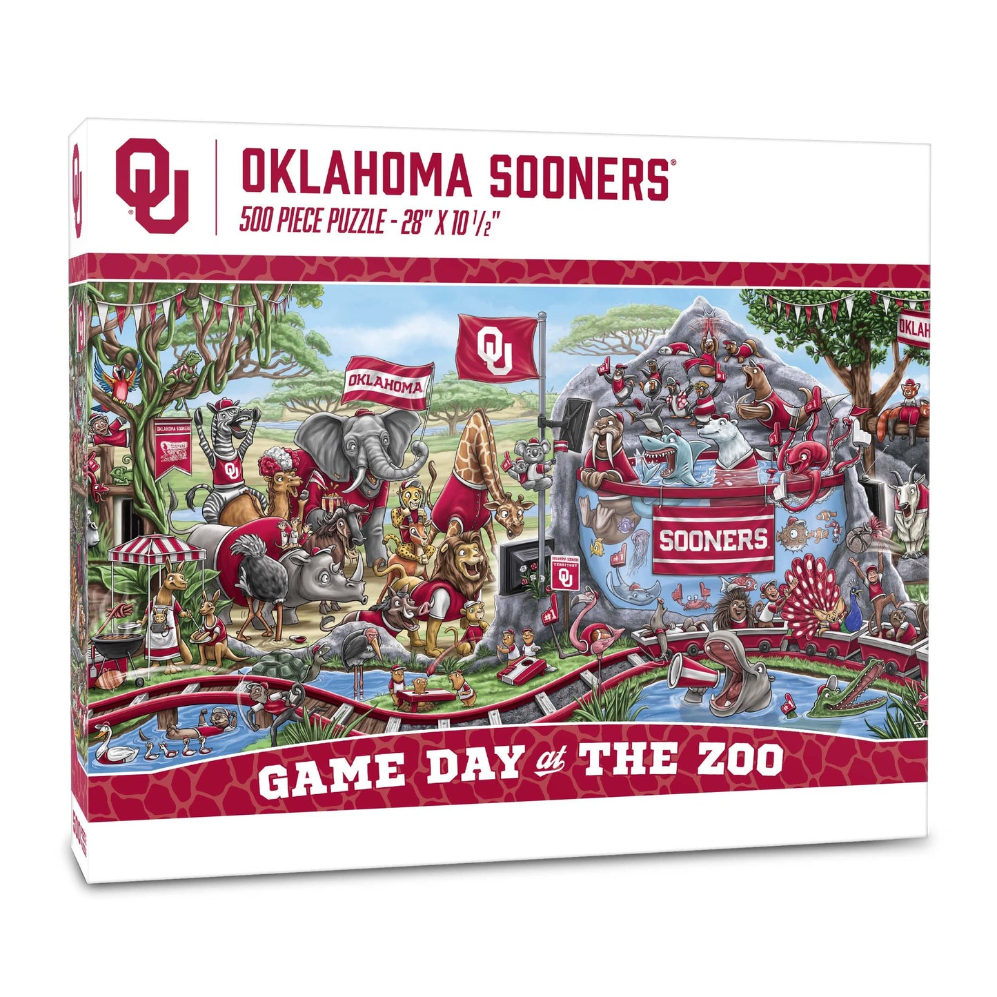 YouTheFan NCAA Oklahoma Sooners Game Day at The Zoo 500pc Puzzle