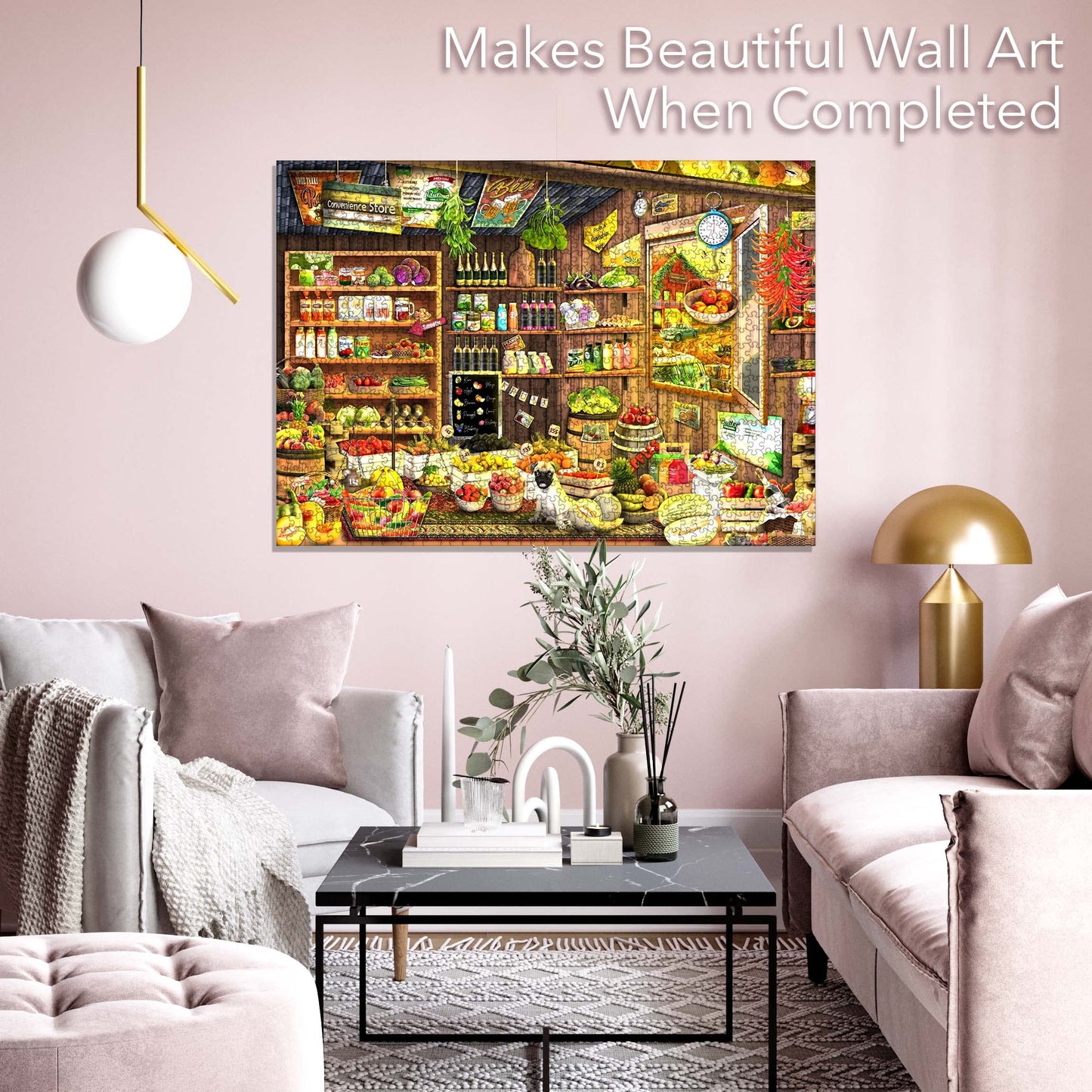 Brain Tree - Country Store 1000 Piece Puzzle For Adults - Unique Puzzles For Adults 1000 Pieces And Up With Droplet Technology F