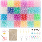 Ambitieux Diy Jewellery Making Kit For Kids - 24 Colours Pearl Beads Set With Charms & Accessories | Birthday Gift For Girls Age