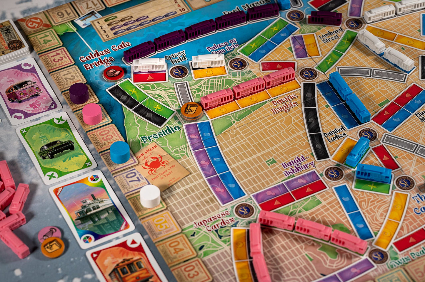 Asmodee Ticket to Ride San Francisco Board Game - Fast-Paced Railway Adventure in The City by The Bay! Fun Family Game for Kids & mature-themeds  Ages 8+  2-4 Players  10-15 Minute Playtime