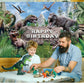 Tatuo Dinosaur Photo Backdrop Dino Theme Banner 72.8 x 43.3 Inch Dinosaur Photography Background Happy Birthday Background for D