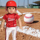 American Fashion World Red Baseball Uniform for 18-Inch Dolls | Premium Quality & Trendy Design | Includes Accessories