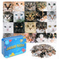Lelemon 100 Pieces Multicolor Cats Puzzles In A Metal Box Cute Cats Jigsaw Puzzle For Kids Ages 4-8 Children Learning Educationa