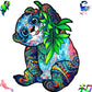 Unidragon Original Wooden Jigsaw Puzzles - Serious Panda, 700 Pcs, Royal Size 17.3''X23.2'', Beautiful Gift Package, Unique Shap