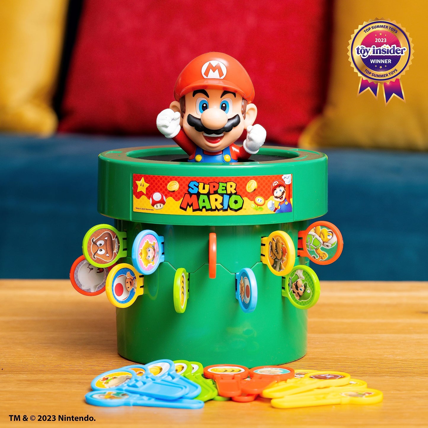 TOMY Pop Up Super Mario Board Game for Kids, 2-4 Players, Multi-colour, Ages 4+, Model T73538US