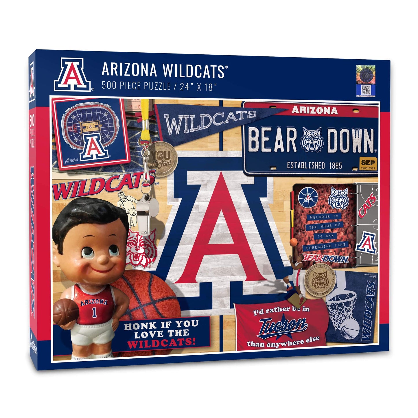 Youthefan Ncaa Arizona Wildcats Retro Series Puzzle - 500 Pieces
