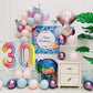 Smlpuame 40 Inch Number Balloons 0-9 Rainbow Gradient Large Number 30 Balloons, Digital Balloons For Birthday Party Celebration