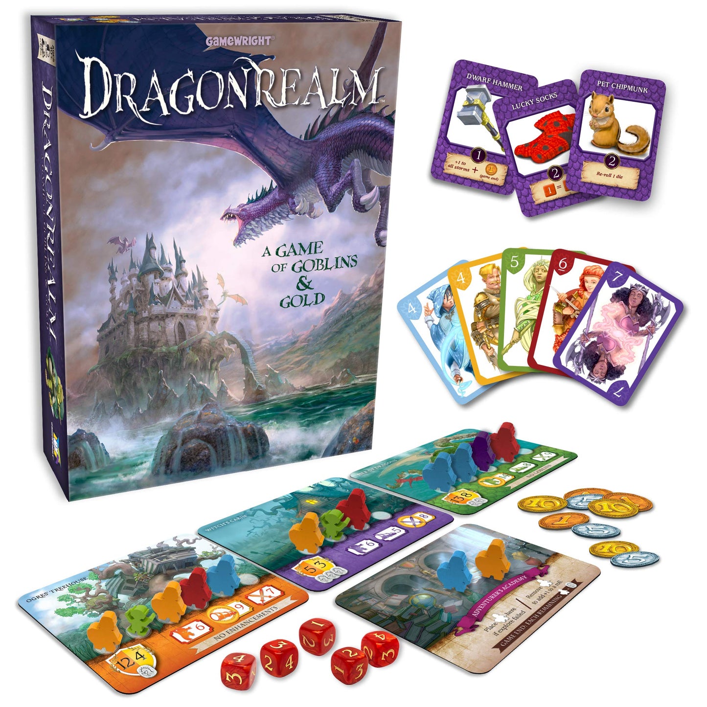 Gamewright Dragonrealm – A Strategy Card And Dice Game Of Goblins & Gold