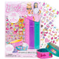 Barbie Sparkle Bracelet Making Kit, 4 Reversible Shimmery Bracelets, 100+ Traditional and Puffy Resin Stickers, DIY Friendship J