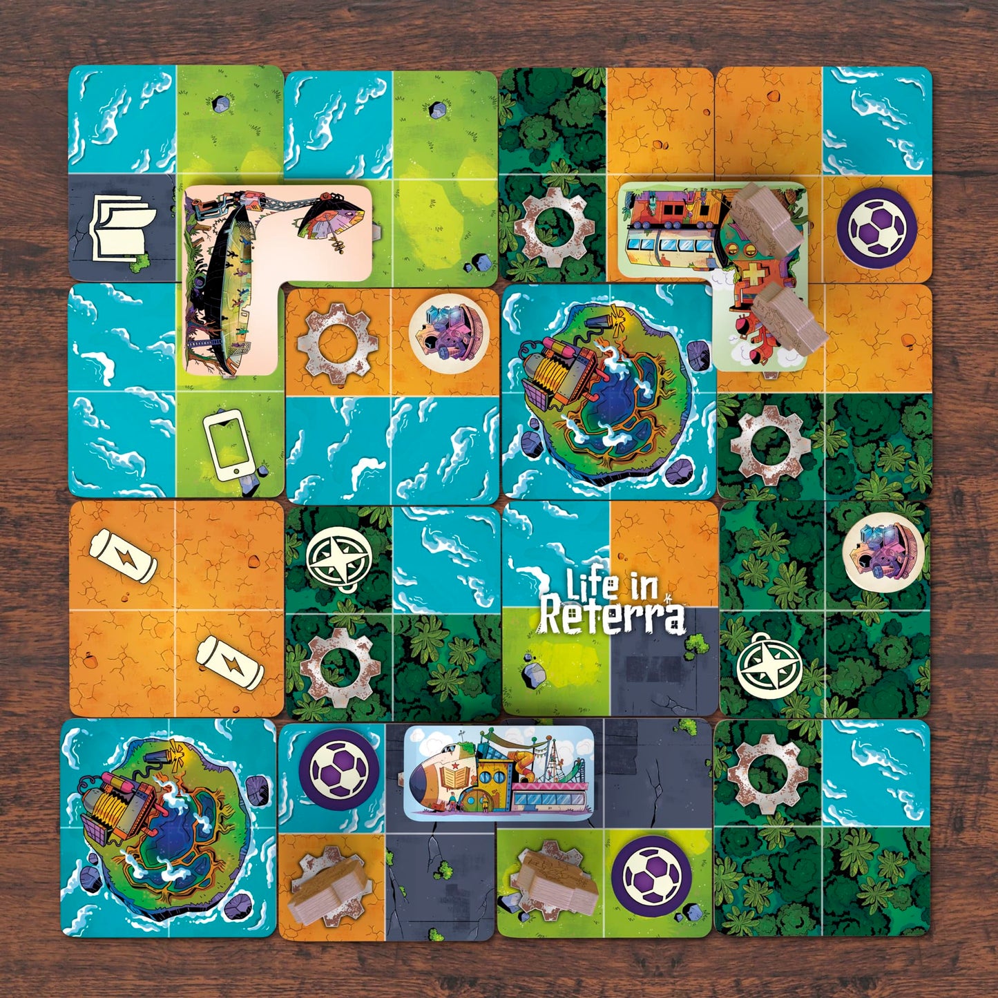 Hasbro Gaming Life in Reterra Strategy Board Game | Ages 10+ | 2-4 Players | Plastic | Small | Model F8847