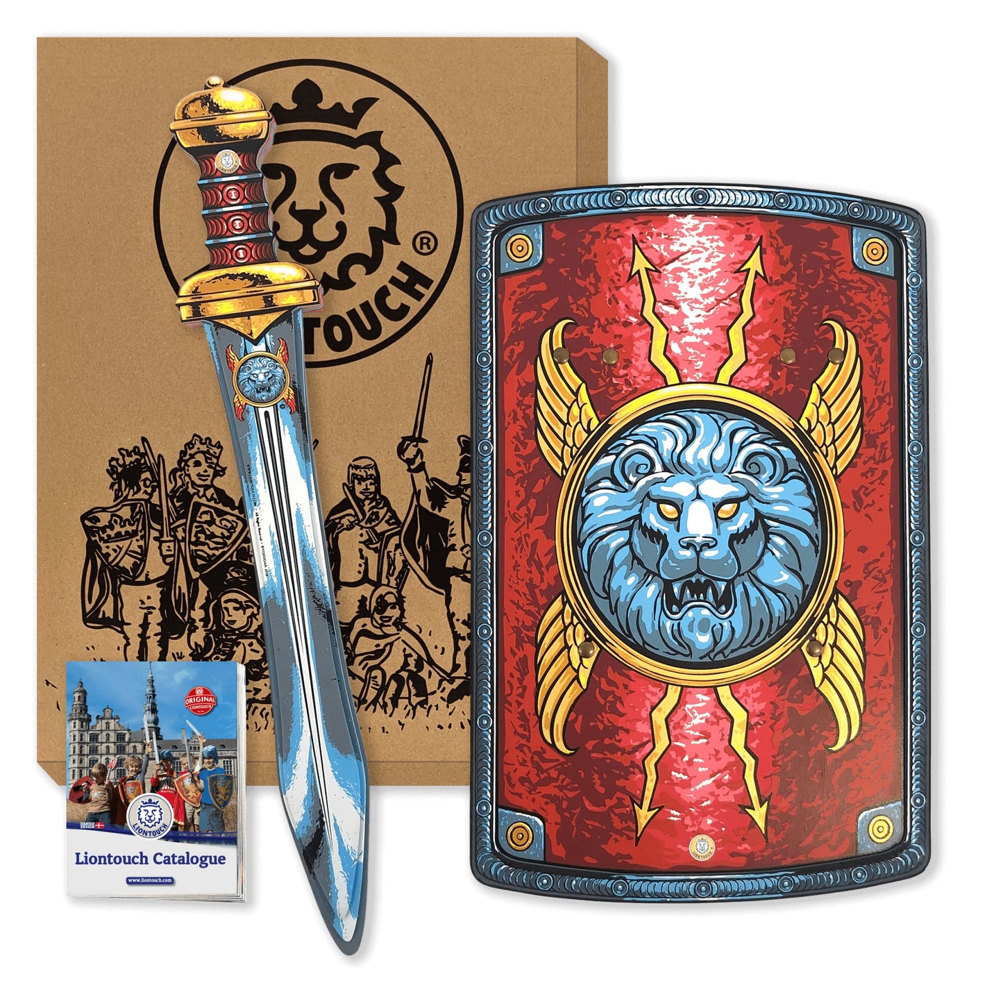 Liontouch Roman Legionary decorative replica blade & Shield | Historical Combat Toy Set for Childrens Pretend Play As A Soldier in Ancient Rome | Safe  & Battle protective covering for Dress Up & Gladiator Costumes for Kids