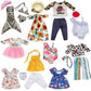 20Pc Clothes Set For American 18' Doll W 10 Different Outfits- Includes Full Outfits & Accessories: Dresses, Bathing Suits, Hats, Hair Bands, Pants, Shirts- Gift Set For Girls & Doll Collectors