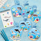 Cy2Side Sea Animal Scene Stickers - 12Pcs Under The Sea Scene Stickers Art Craft For Kids Make Your Own Ocean Animal Sticker Diy Summer Party Games For Classroom Activities For Classroom Reward