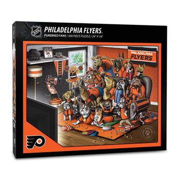 Youthefan Nhl Philadelphia Flyers Purebred Fans 500Pc Puzzle - A Real Nailbiter