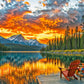 Cross & Glory - Dockside Reflections - 1000 Piece Jigsaw Puzzle For Adults | Tranquil Sunset Lake Scene | Challenging Puzzle For