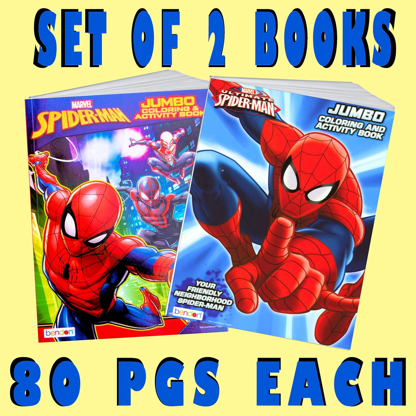 Spider-Man Coloring & Activity Book Set 2 Books