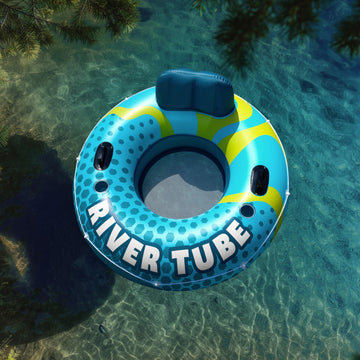 Sloosh Inflatable River Tubes Float - Heavy Duty Pool Tube Floats For Adults Floating, Lake Floaties River Run Sports Fun, Large