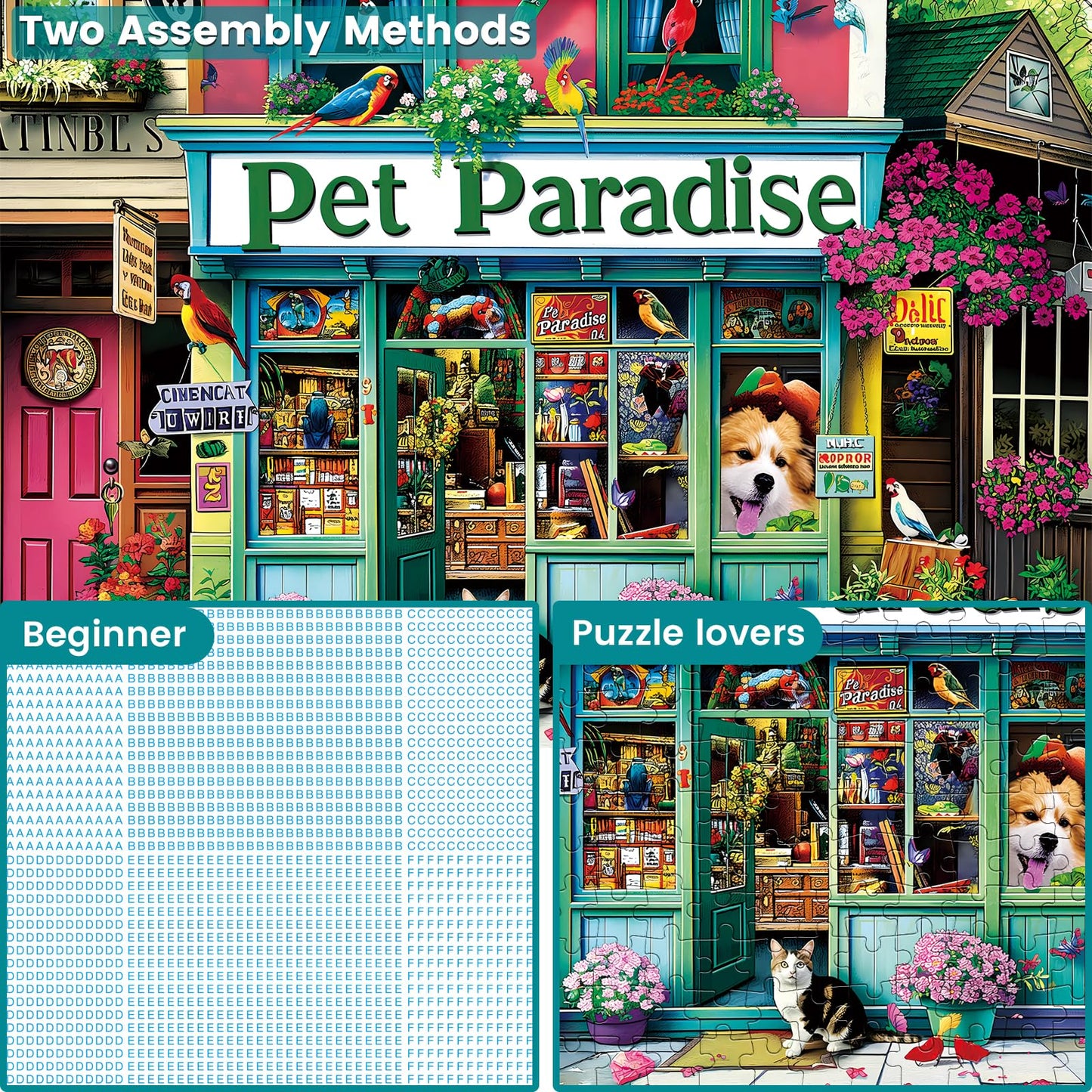 Jigsaw Puzzles for mature-themeds 300 Pieces Pet Store mature-themed Puzzles Animals Paper Puzzle with Large Poster Great Birthday Party Gift for mature-themed Children Elderly Challenging Family Activity 20.5 x 15 in